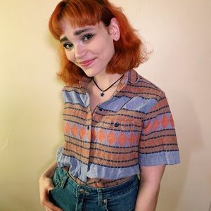 Orange and purple summer top!